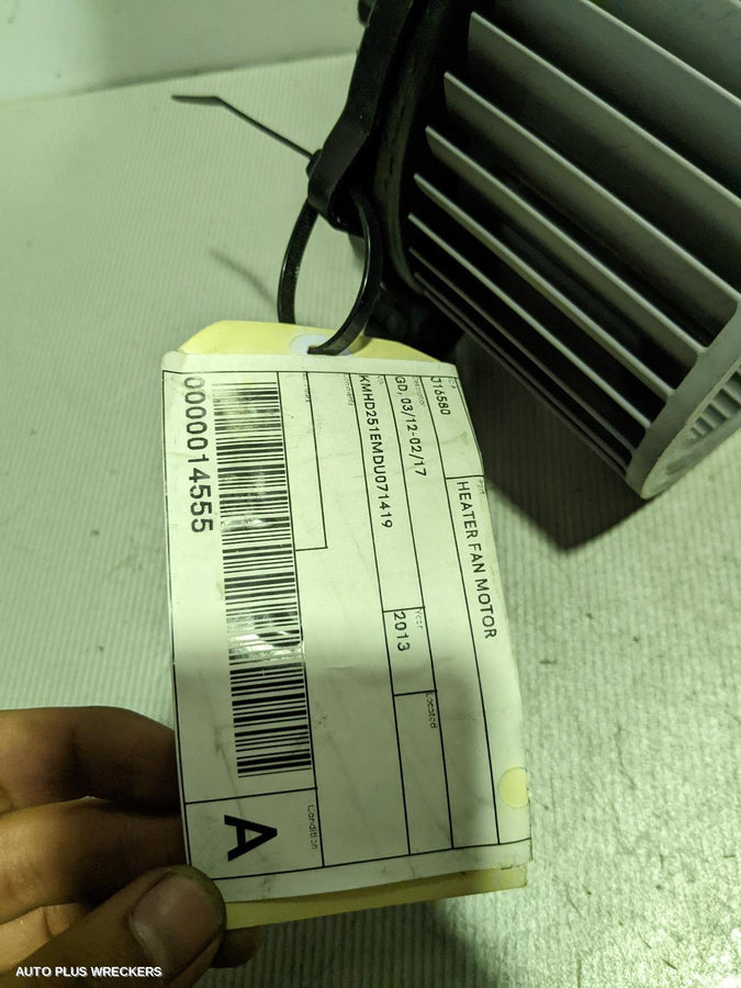 2013 Hyundai I30 Heater Fan Motor