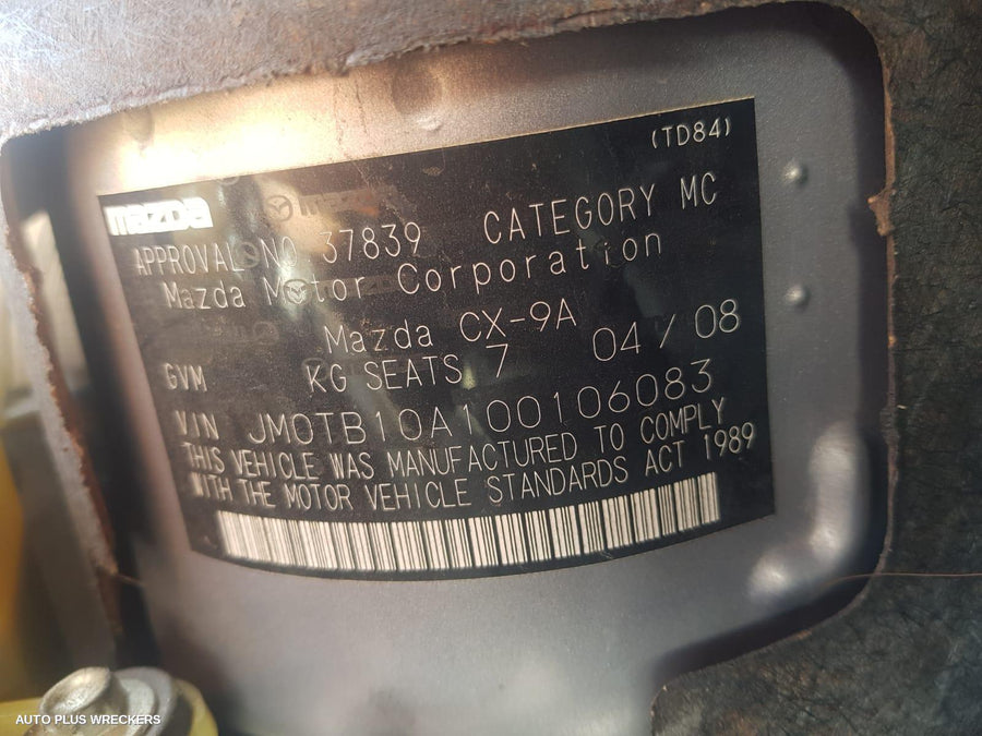 2008 Mazda Cx9 R Bar Bracket Reinfo