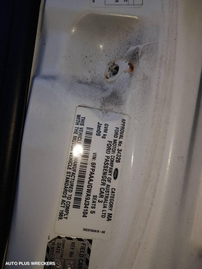 2009 Ford Falcon Bootlid Tailgate