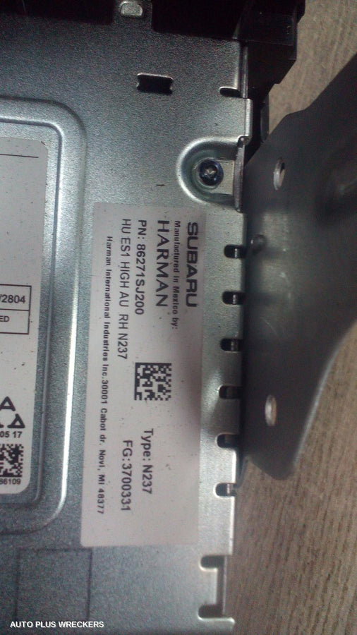 2019 Subaru Forester Radio Cd Dvd Sat Tv