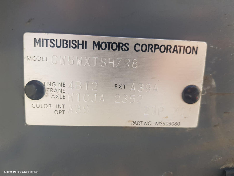 2010 Mitsubishi Outlander Door Boot Gate Lock