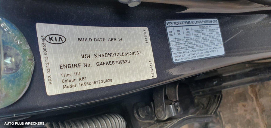 2014 Kia Rio Steering Box Rack