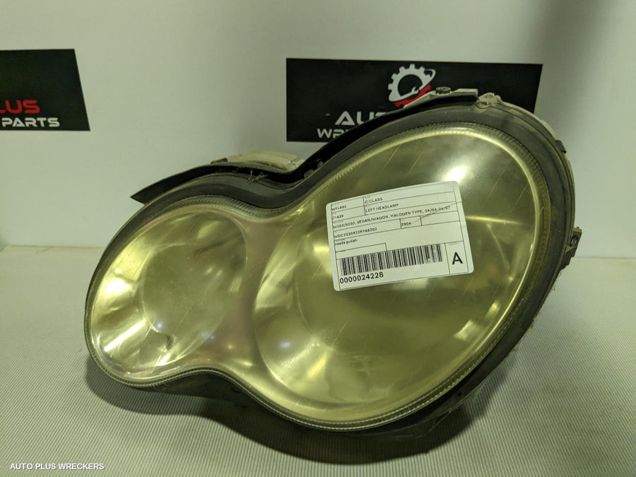2004 Mercedes C Class Left Headlamp