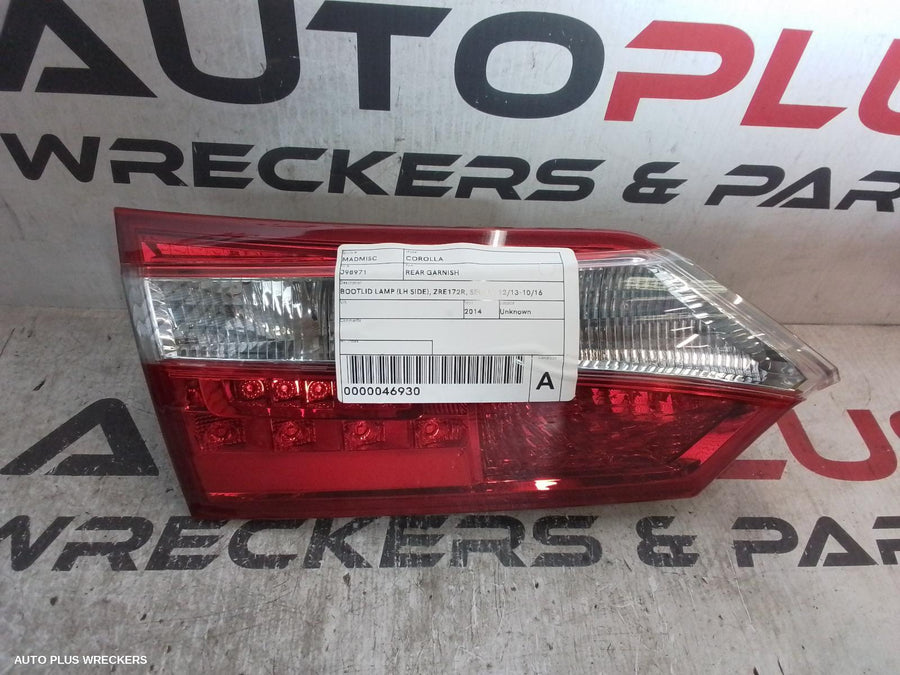 2014 Toyota Corolla Rear Garnish