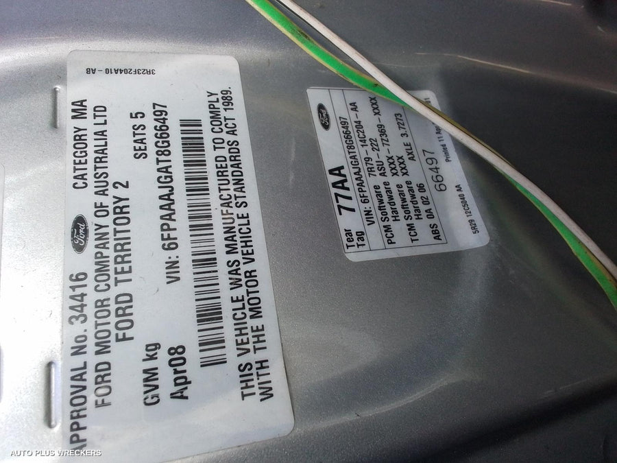 2008 Ford Territory Washer Bottle