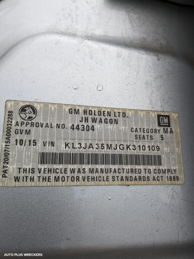 2015 Holden Cruze Radiator