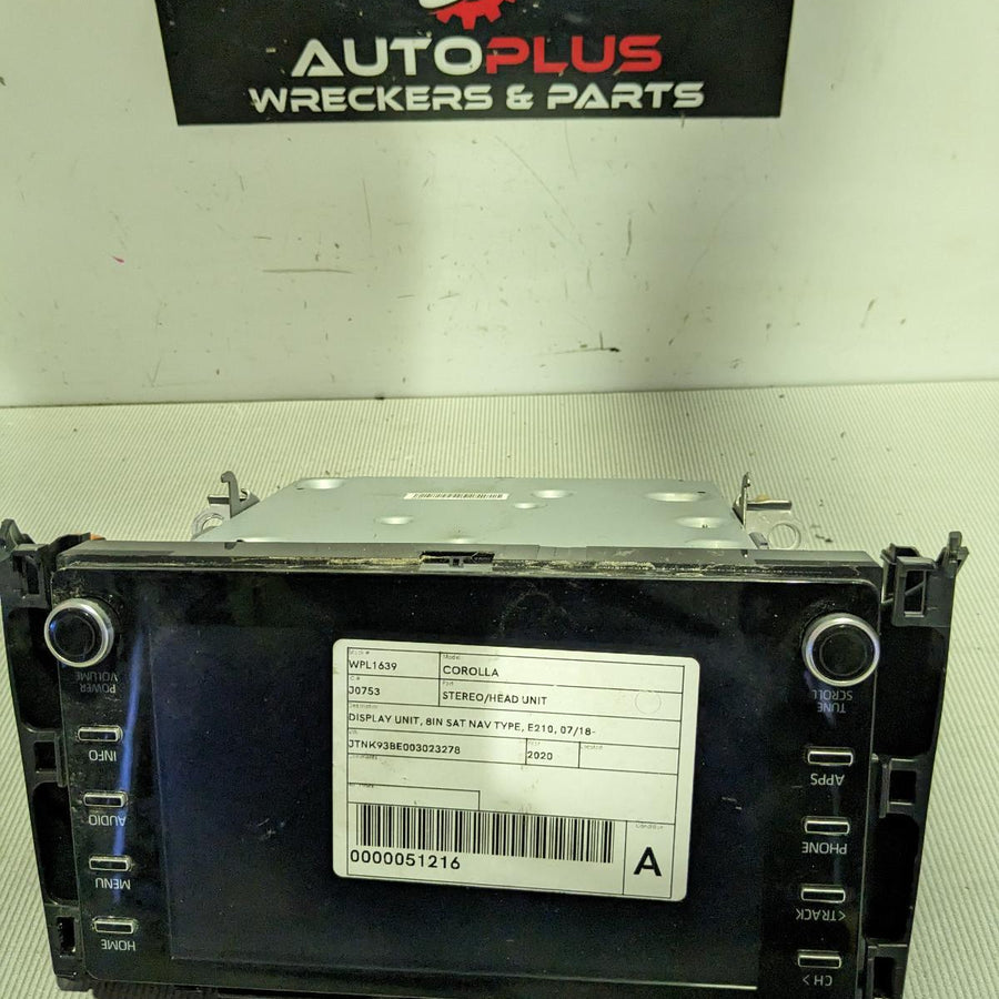2018-2022 Toyota Corolla Radio Cd Dvd Sat Tv
