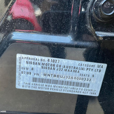 2009 Nissan Maxima Washer Bottle