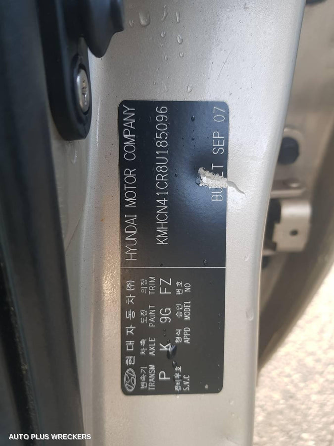 2007 Hyundai Accent Left Rear Wnd Reg Motor