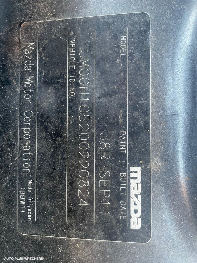 2011 Mazda 6 F Bar Reinforc Brack