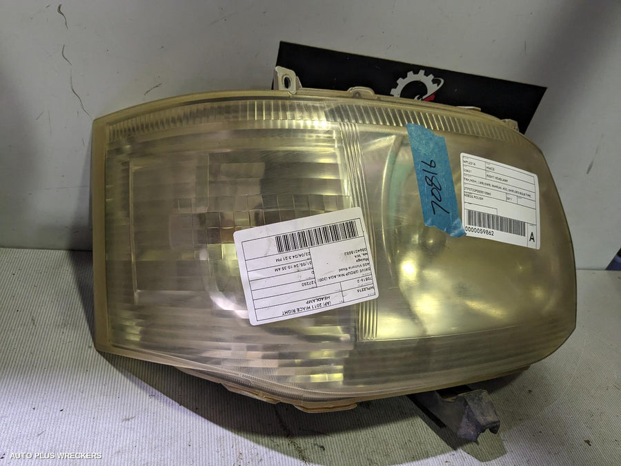 2010-2013 Toyota Hiace Right Headlamp