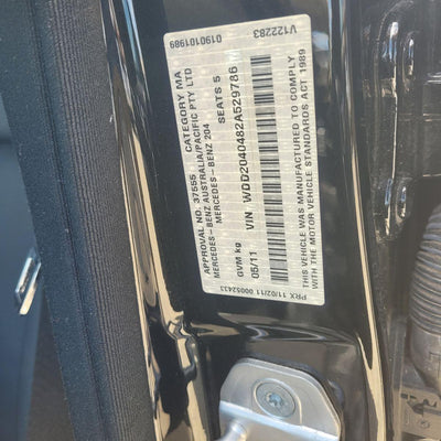 2007-2014 Mercedes C Class Right Rear Door Sliding