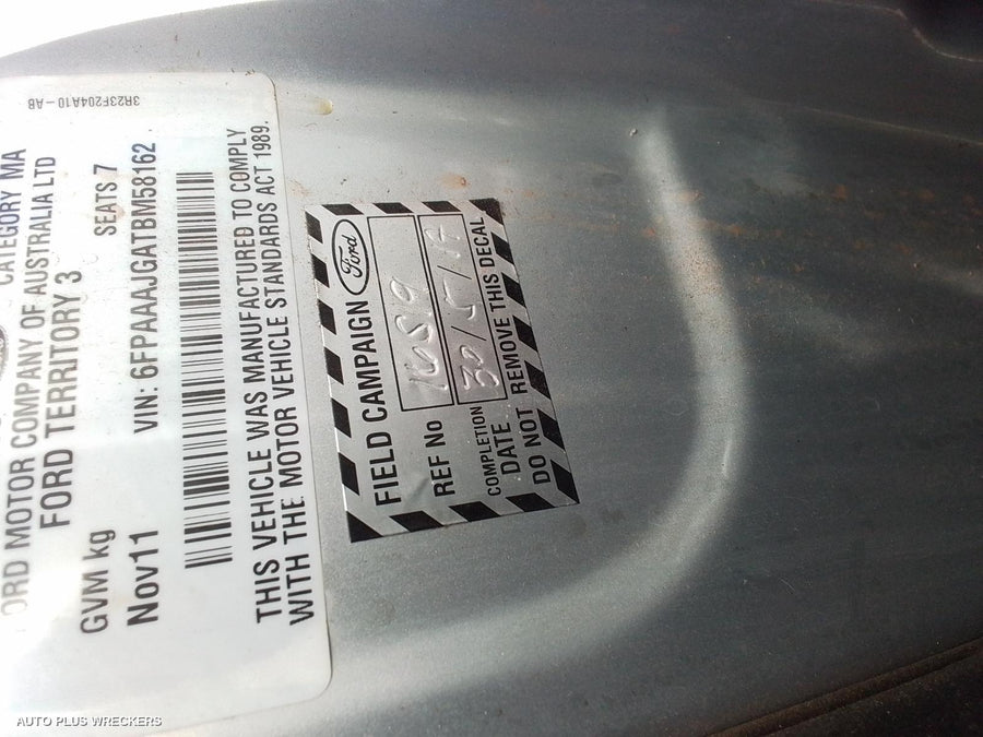 2012 Ford Territory Steering Box Rack