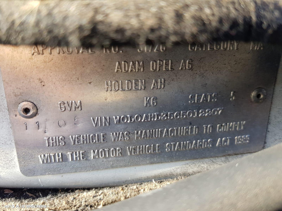 2006 Holden Astra Pwr Dr Wind Switch