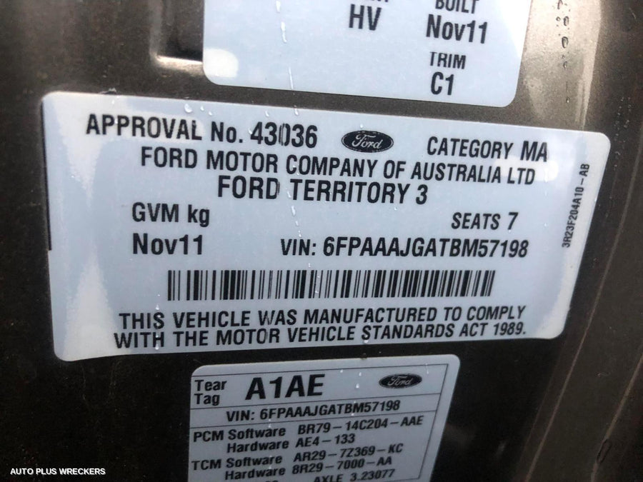 2012 Ford Territory Door Trim