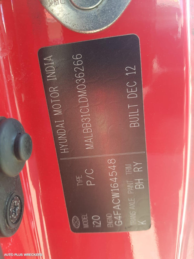 2013 Hyundai I20 Door Boot Gate Lock