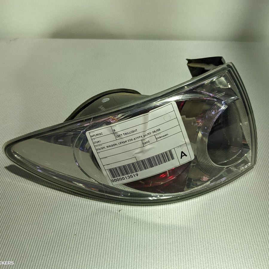 2003 Mazda 6 Left Taillight