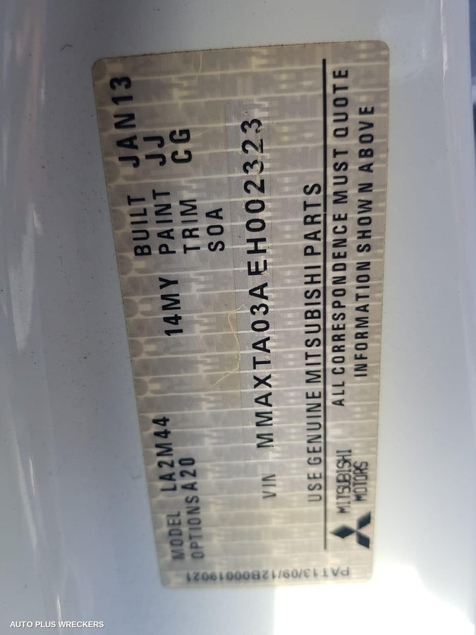 2013 Mitsubishi Mirage Pwr Dr Wind Switch