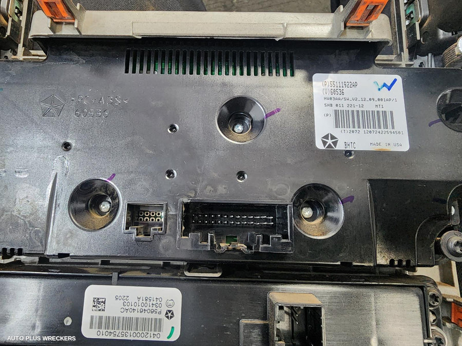 2010-2013 Jeep Grandcherokee Heater Ac Controls