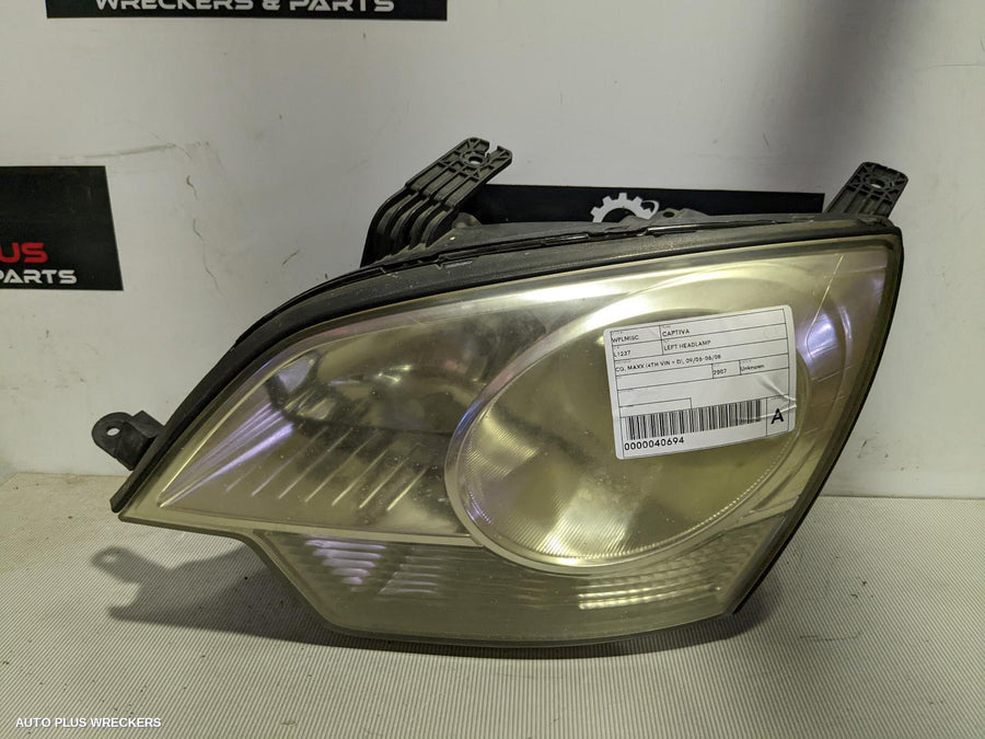 2007 Holden Captiva Left Headlamp