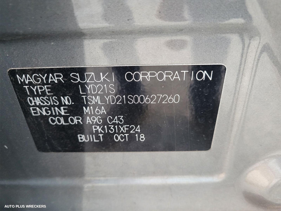 2019 Suzuki Vitara Left Front Door Window