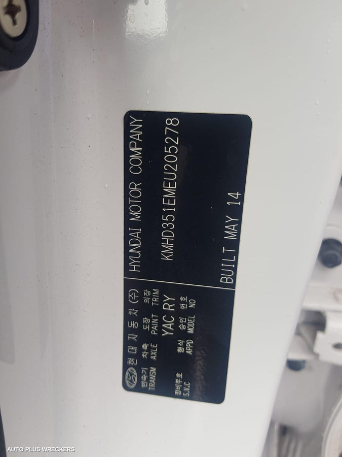 2014 Hyundai I30 Left Rear Wnd Reg Motor