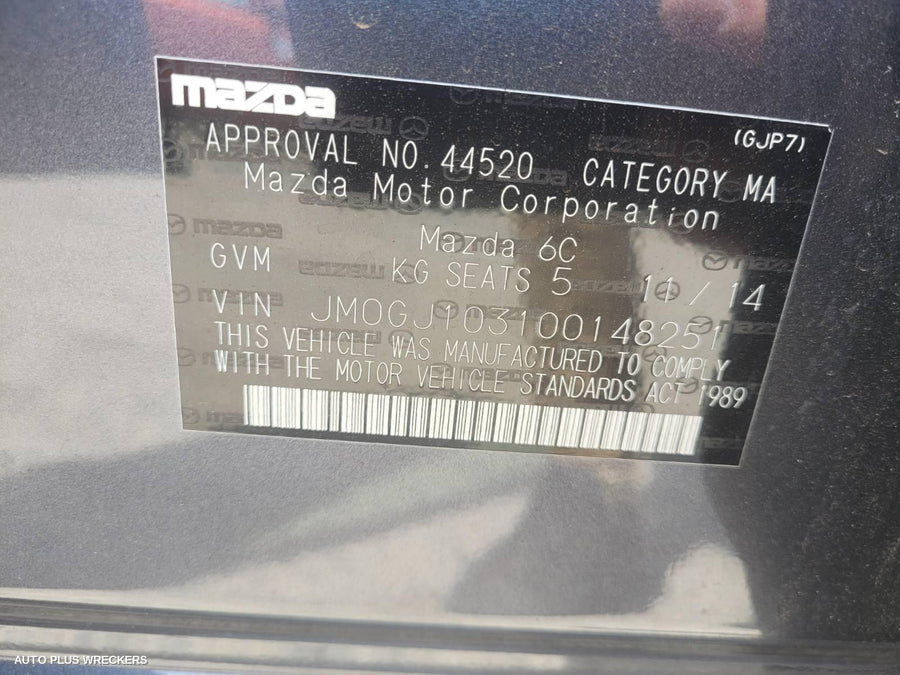 2015 Mazda 6 Radio Cd Dvd Sat Tv