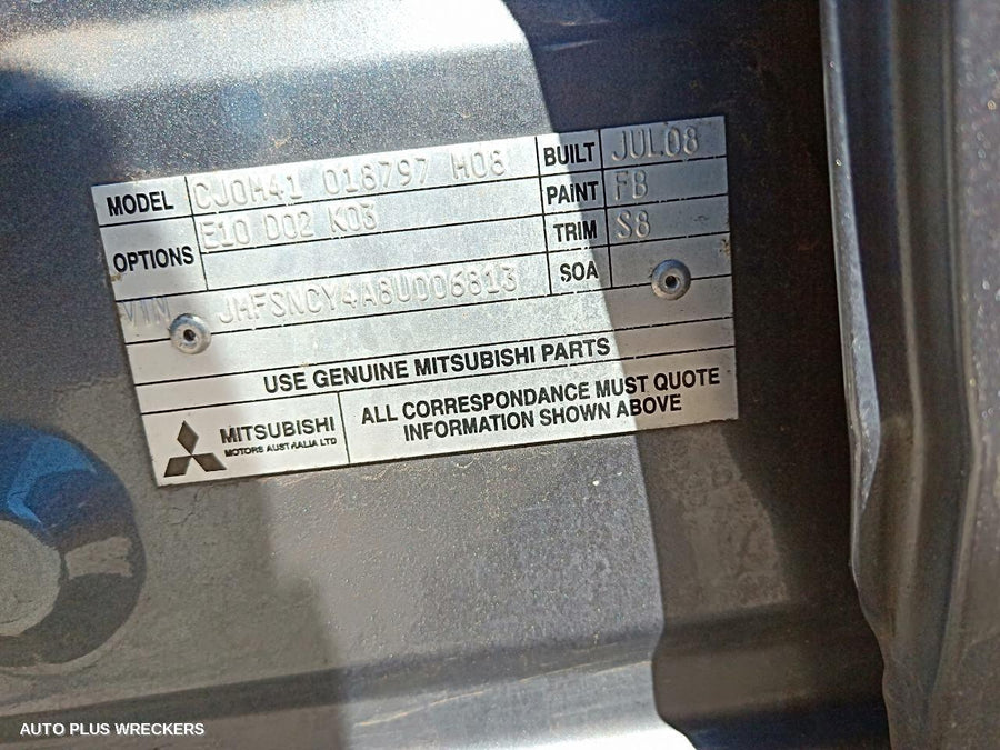 2009 Mitsubishi Lancer Left Front Window Reg Motor