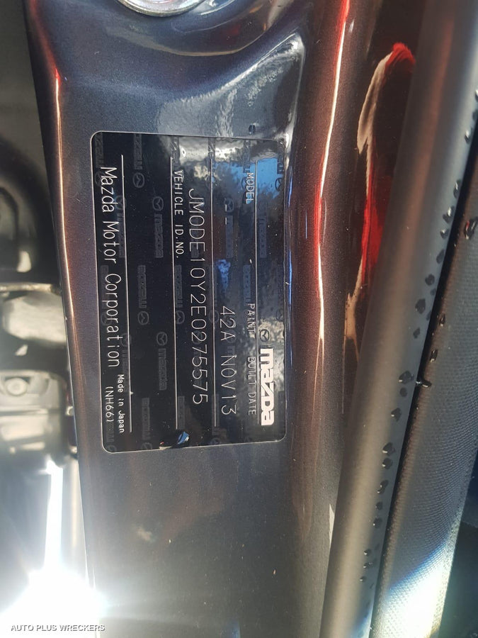 2014 Mazda 2 Left Rear Wnd Reg Motor