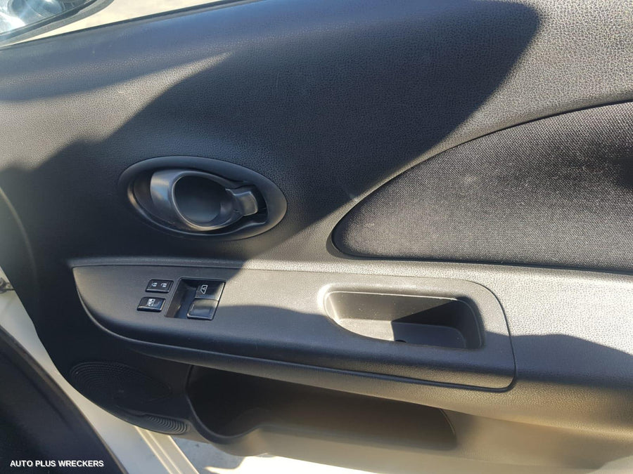 2012 Nissan Micra Left Rear Door Window