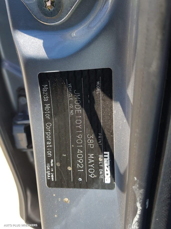 2009 Mazda 2 Left Rear Door Window