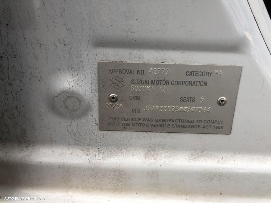 2014 Suzuki Swift Left Rear 1 4 Door Glass