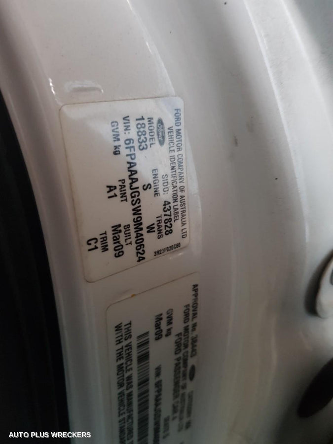 2009 Ford Falcon Left Taillight