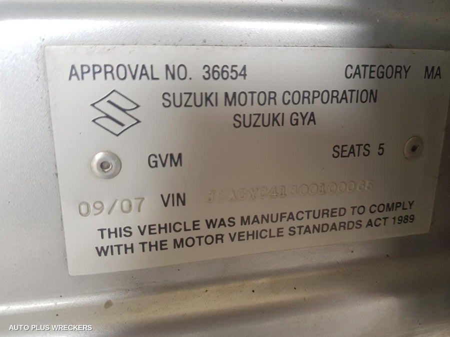 2008 Suzuki Sx4 Left Rear Wnd Reg Motor