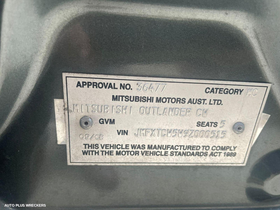 2008 Mitsubishi Outlander Left Front Door Window