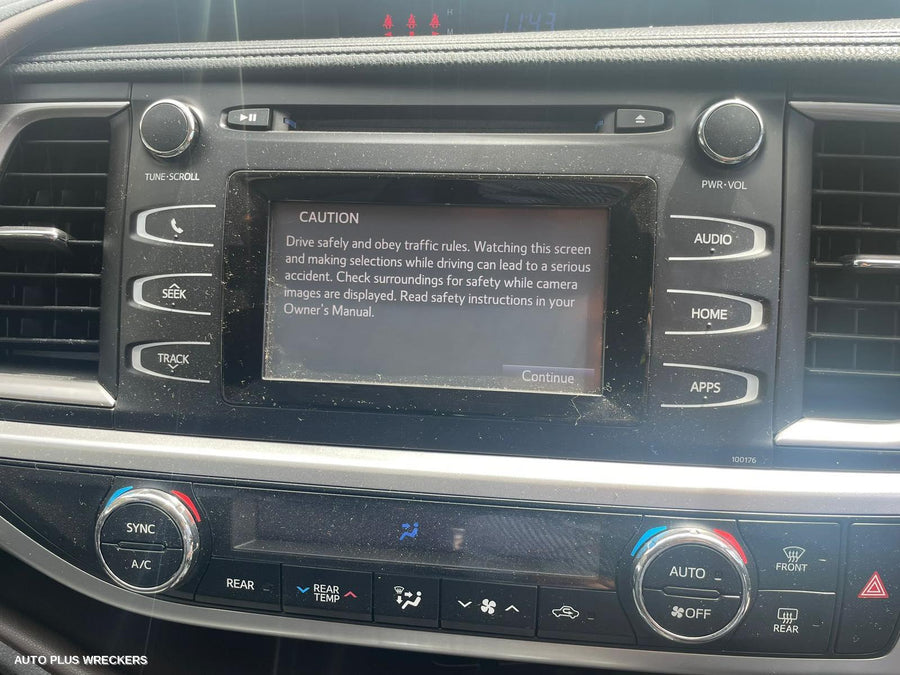 2015 Toyota Kluger Radio Cd Dvd Sat Tv