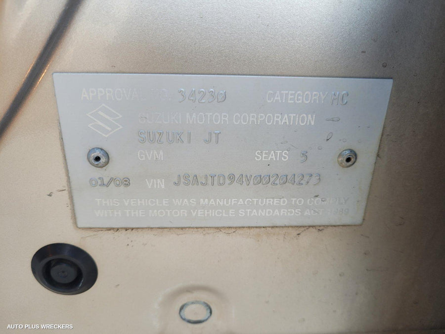 2008 Suzuki Vitara Rear Drive Shaft