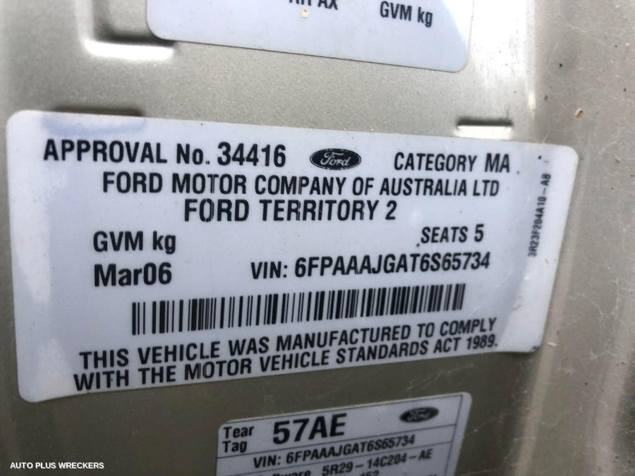 2006 Ford Territory Left Guard