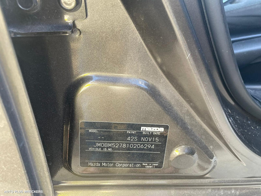 2015 Mazda 3 Left Rear Wnd Reg Motor