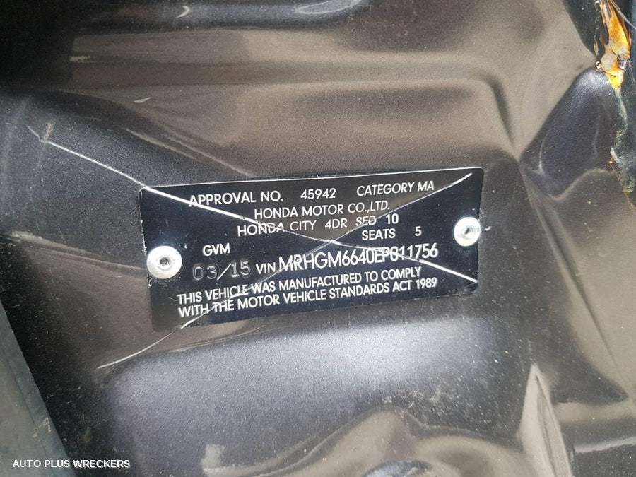 2015 Honda City Right Taillight