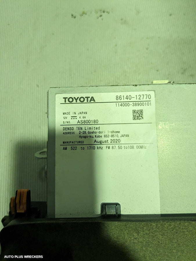 2018-2022 Toyota Corolla Radio Cd Dvd Sat Tv
