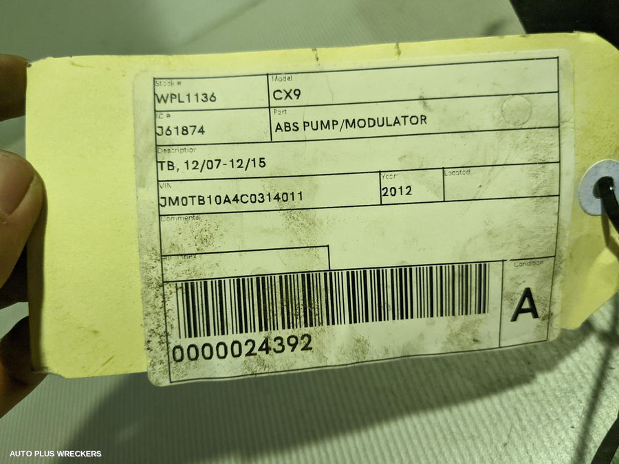 2007-2015 Mazda Cx9 Abs Pump Modulator