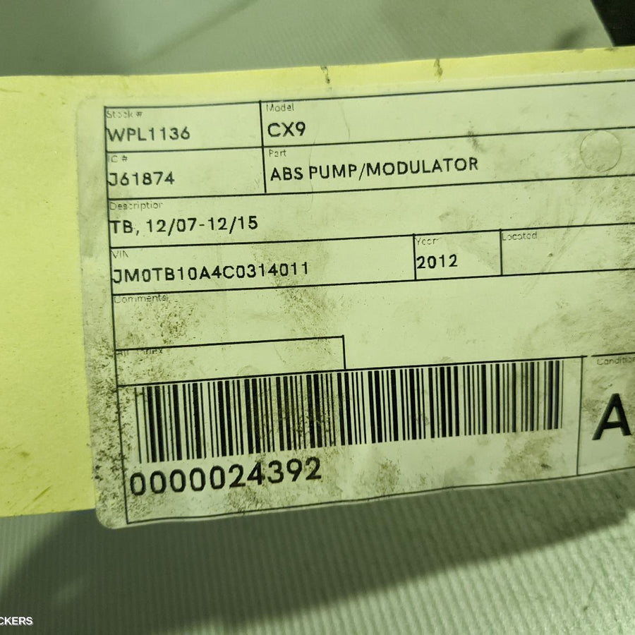 2007-2015 Mazda Cx9 Abs Pump Modulator