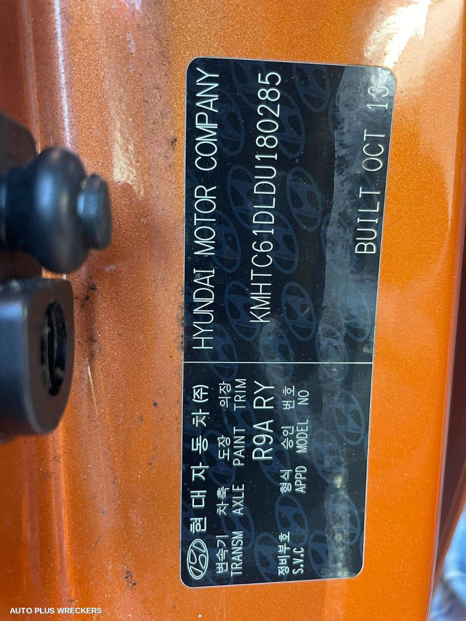 2014 Hyundai Veloster Bootlid Tailgate