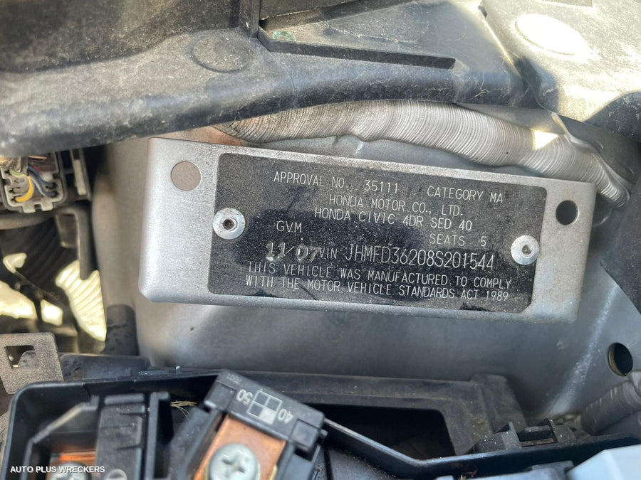 2008 Honda Civic Pwr Dr Wind Switch