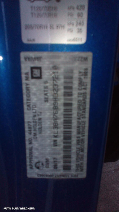 2018 Holden Trax Door Boot Gate Lock