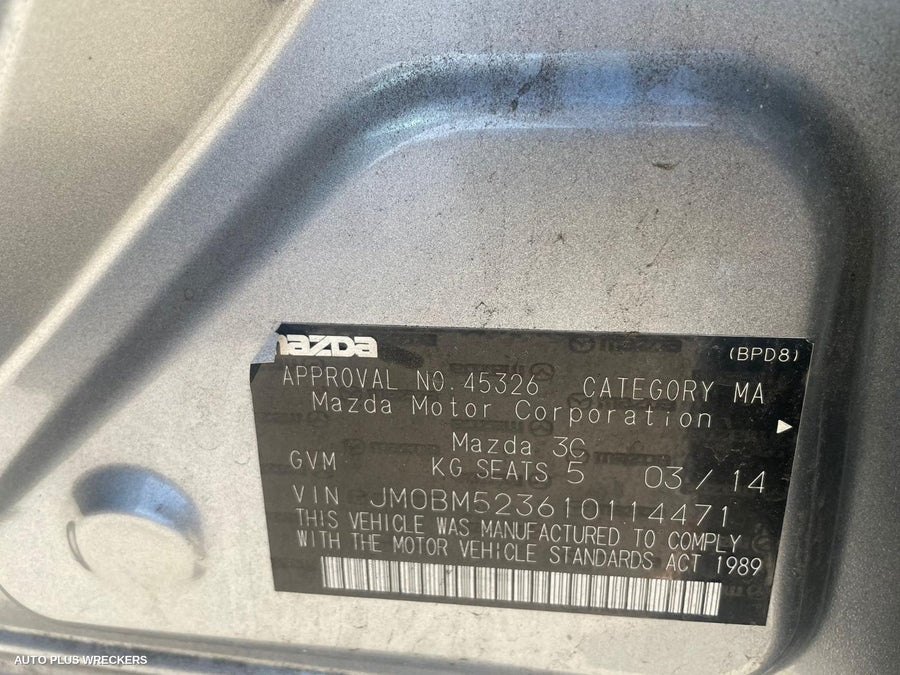 2015 Mazda 3 Heater Ac Controls