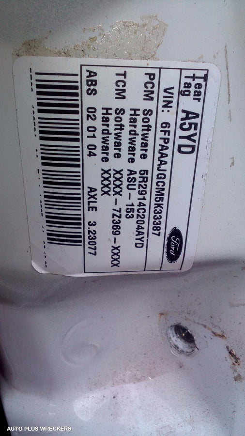 2006 Ford Falcon Steering Box Rack