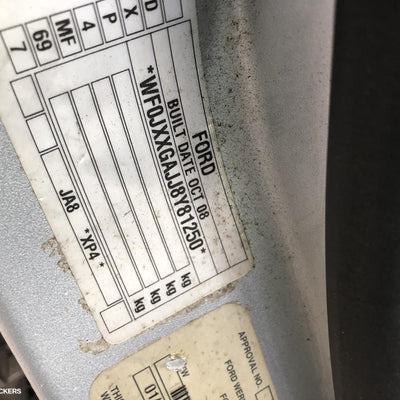 2008-2012 Ford Fiesta Right Rear Door Sliding