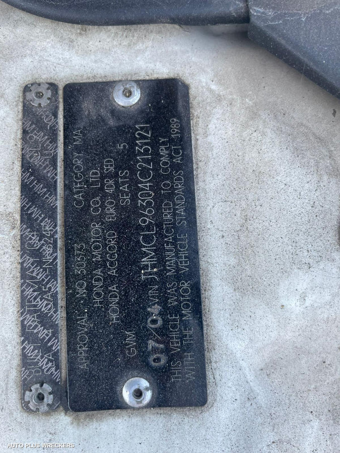 2004 Honda Accord Pwr Dr Wind Switch